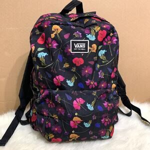 VANS Large Black Floral SUNNY DAZE Old Skool H20 Nylon Laptop Backpack